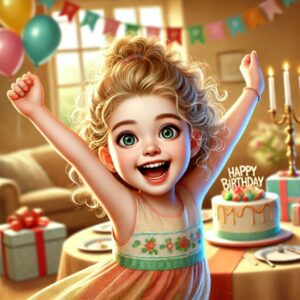 l'expression de la joie d'une enfant