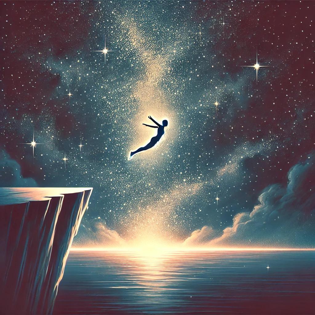le saut vers l'inconnu, le saut de foi, début de tout changement profond