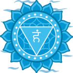 un symbole du chakra de la gorge, vishuddha